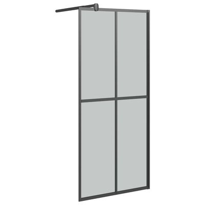 vidaXL Paravan duș walk-in 80x195 cm sticlă securizată culoare închisă