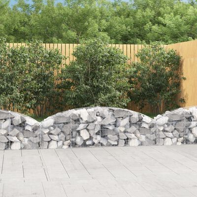 vidaXL Coș gabion arcuit, 200x30x40/60 cm, fier galvanizat