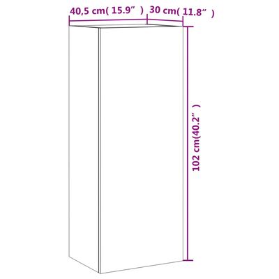 vidaXL Comodă TV de perete, gri sonoma 40,5x30x102 cm lemn prelucrat