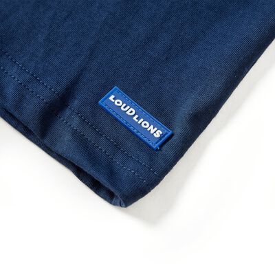 Tricou de copii cu mâneci lungi bleumarin 140