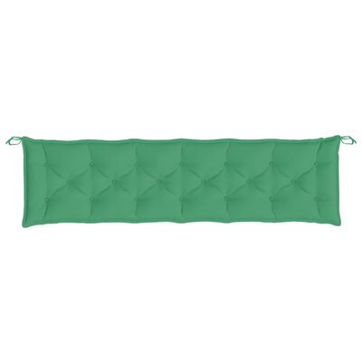 vidaXL Pernă de bancă de grădină, verde, 200x50x7 cm, textil oxford