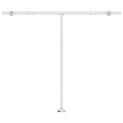 vidaXL Copertină retractabilă manual cu LED, crem, 350x250 cm