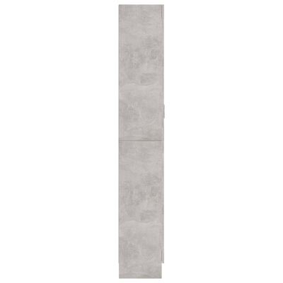 vidaXL Dulap cu vitrină, gri beton, 82,5x30,5x185,5 cm, lemn prelucrat