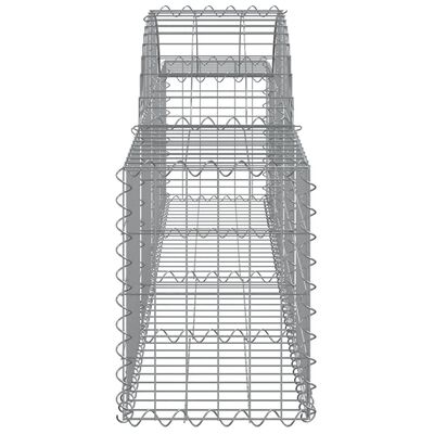 vidaXL Coșuri gabion arcuite 11 buc, 200x30x40/60 cm, fier galvanizat