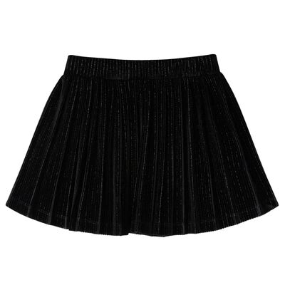 Fusta plisată pentru copii cu lurex, negru, 140