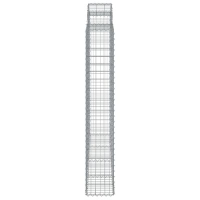 vidaXL Coșuri gabion arcuite 2 buc, 200x50x180/200 cm, fier galvanizat