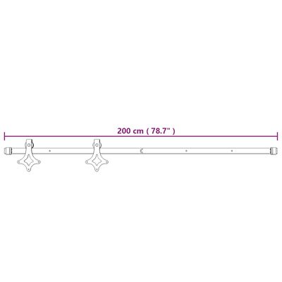 vidaXL Ușă glisantă cu set feronerie, 100x210 cm, lemn masiv de pin