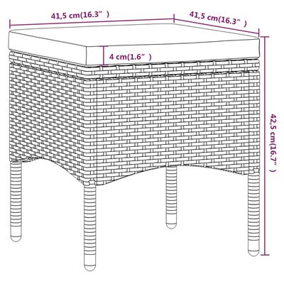 vidaXL Set mobilier grădină, 5 piese, negru, poliratan și lemn acacia