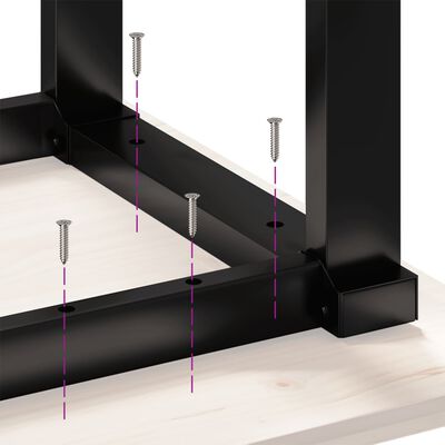 vidaXL Picioare masă de sufragerie O-Frame 40x40x73 cm Fontă