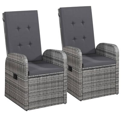 vidaXL Set de mobilier pentru grădină, cu perne, 5 piese, gri