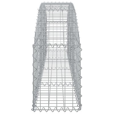 vidaXL Coș gabion arcuit, 200x30x40/60 cm, fier galvanizat