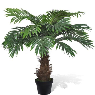 Palmier Cycas artificial cu aspect natural și ghiveci 80 cm