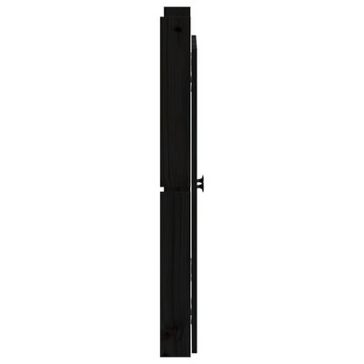vidaXL Uși de bucătărie de exterior, negru, 50x9x82 cm, lemn masiv pin