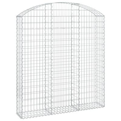 vidaXL Coș gabion arcuit, 150x30x160/180 cm, fier galvanizat