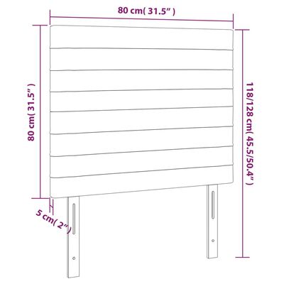 vidaXL Tăblii de pat, 2 buc, gri închis, 80x5x78/88 cm, catifea