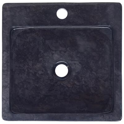 vidaXL Chiuvetă, negru, 40x40x12 cm, marmură