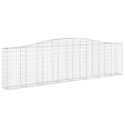 vidaXL Coșuri gabion arcuite 5 buc, 400x30x100/120 cm fier galvanizat