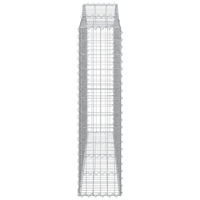 vidaXL Coșuri gabion arcuite 8 buc, 200x30x120/140 cm, fier galvanizat