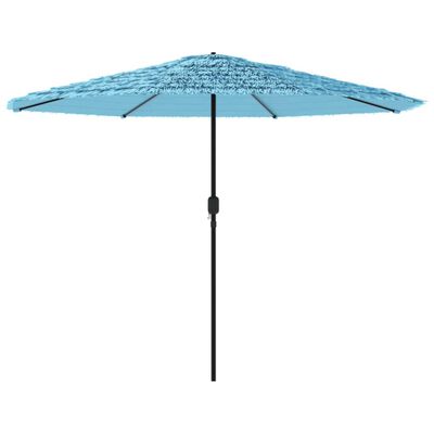 vidaXL Umbrelă soare de grădină stâlp din oțel, albastru 388x388x248cm