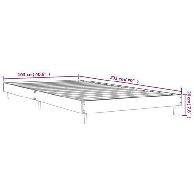 vidaXL Cadru pat fără saltea stejar maro 100x200 cm lemn prelucrat