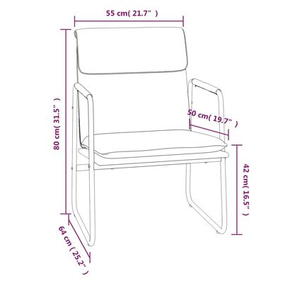 vidaXL Scaun de relaxare, negru, 55x64x80 cm, piele artificială