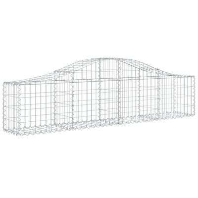 vidaXL Coș gabion arcuit, 200x30x40/60 cm, fier galvanizat