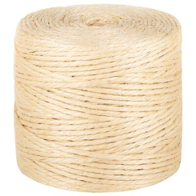 vidaXL Frânghie, 500 m, sisal 100%, 4 mm