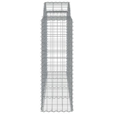 vidaXL Coșuri gabion arcuite 14 buc, 200x50x120/140 cm,fier galvanizat