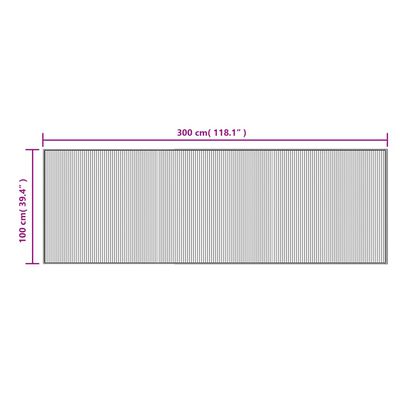 vidaXL Covor dreptunghiular, maro închis, 100x300 cm, bambus