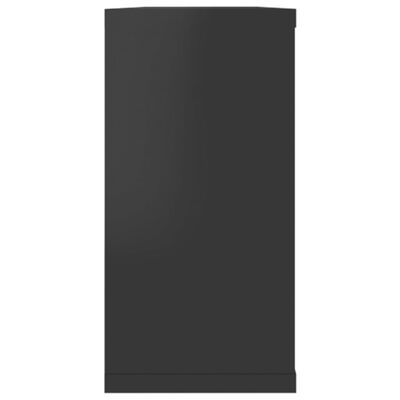 vidaXL Rafturi de perete cub 6 buc. negru extralucios 100x15x30 cm PAL