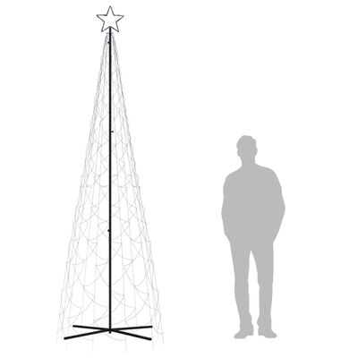 vidaXL Brad de Crăciun conic, 500 LED-uri, albastru, 100x300 cm