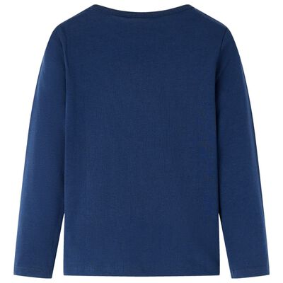 Tricou de copii cu mâneci lungi, bleumarin 128