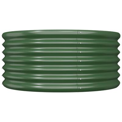 vidaXL Jardinieră grădină verde 80x80x36 cm oțel vopsit electrostatic