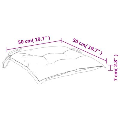 vidaXL Perne de scaun, 6 buc., turcoaz, 50x50x7 cm, textil oxford