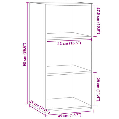 vidaXL Dulap, gri beton, 45x41x93 cm, lemn prelucrat