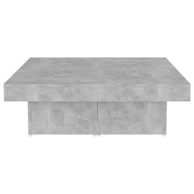 vidaXL Măsuță de cafea, gri beton, 90x90x28 cm, PAL