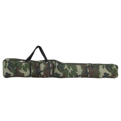 vidaXL Geantă pentru undiță, verde camuflaj, 160 cm, țesătură oxford