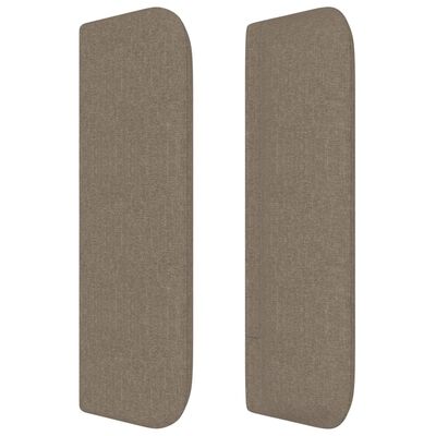 vidaXL Tăblie de pat cu aripioare gri taupe 103x16x78/88 cm textil