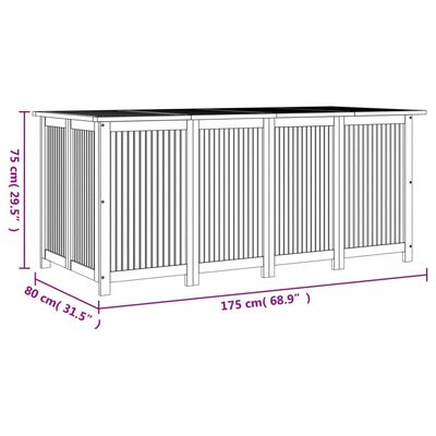 vidaXL Ladă depozitare pentru grădină 175x80x75 cm lemn masiv acacia