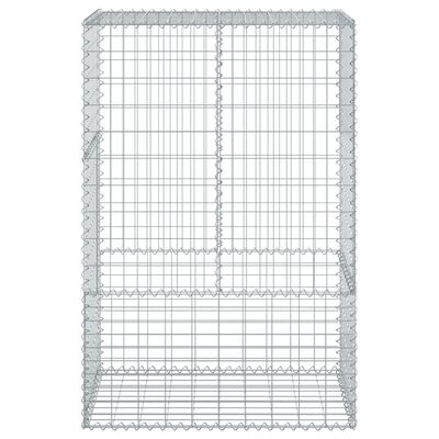 vidaXL Coș gabion cu capac, 100x50x150 cm, fier galvanizat