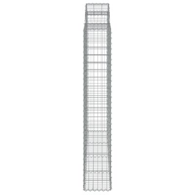 vidaXL Coșuri gabion arcuite 6 buc, 200x50x180/200 cm, fier galvanizat