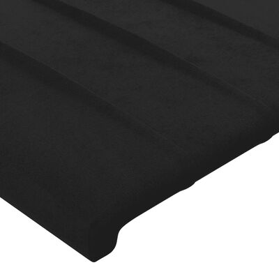 vidaXL Pat box spring cu saltea, negru, 180x200 cm, catifea