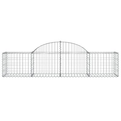 vidaXL Coșuri gabion arcuite 9 buc, 200x50x40/60 cm, fier galvanizat