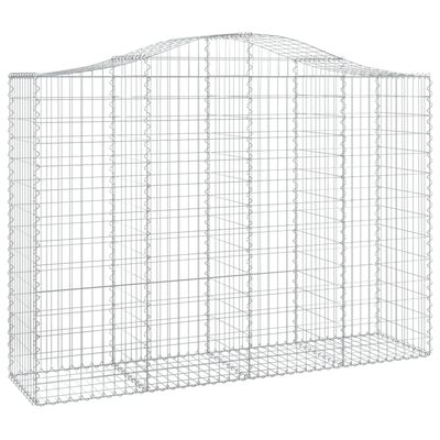 vidaXL Coșuri gabion arcuite 6 buc, 200x50x140/160 cm, fier galvanizat