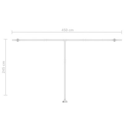 vidaXL Copertină retractabilă manual cu LED, crem, 500x300 cm