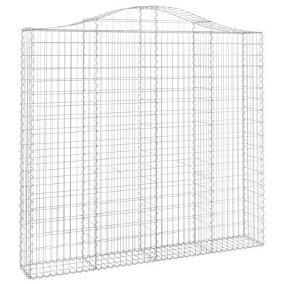 vidaXL Coșuri gabion arcuite 15 buc, 200x30x180/200cm, fier galvanizat