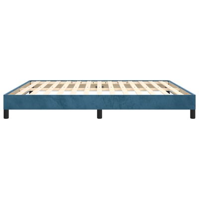 vidaXL Cadru de pat, albastru închis, 160x200 cm, catifea