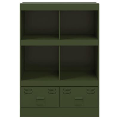 vidaXL Dulap înalt verde măslină 67x39x95 cm oțel