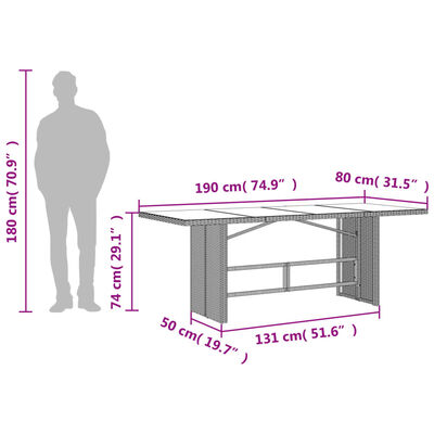 vidaXL Set mobilier de grădină cu perne, 7 piese, gri, poliratan