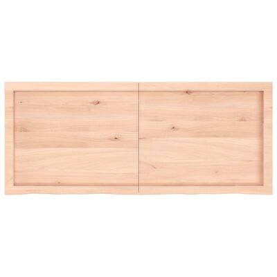 vidaXL Blat de masă, 120x50x(2-4) cm, lemn masiv de stejar netratat